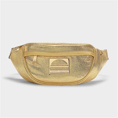 Waist bag, Shiny calfskin & gold